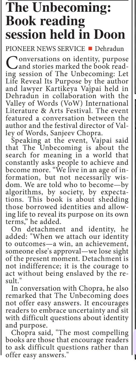 'The Unbecoming' sparks a dialogue on introspection in Dehradun